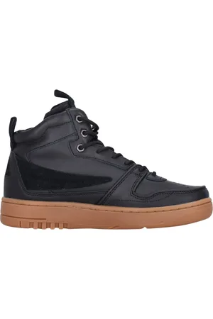 Fila Skor, Herr, 43 EU, Läder, Svart High-Top Sneaker Snörning