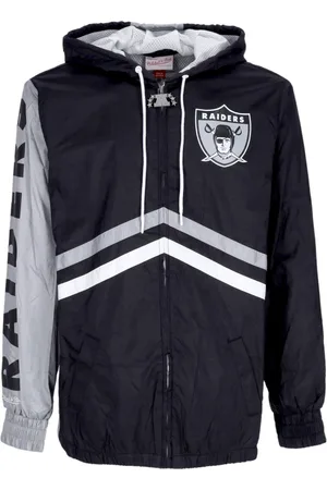 Mitchell & Ness Sport, Herr, L, Polyester, Oakland Raiders Windbreaker Full Zip Svart