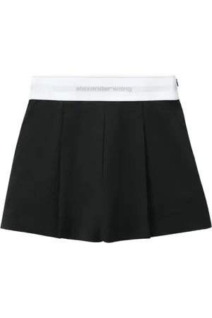 Alexander Wang Kjol, Dam, S, Svarta ullblandade high-rise shorts