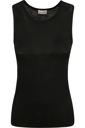 Saint Laurent Topp, Dam, M, Svart Top Debardeur