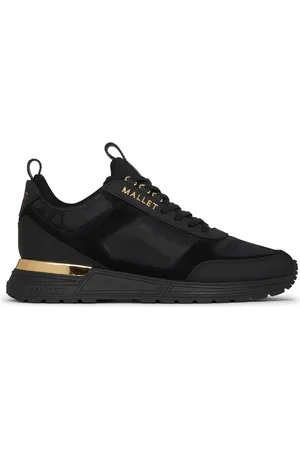 Mallet Skor, Herr, 41 EU, Läder, Svart Guld Camo Sneaker Uppdatering