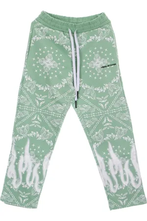 Vision Of Super Byxor, Herr, S, Bomull, Bandana Print Lättvikts Träningsbyxor Grön