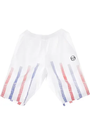 Sergio Tacchini Shorts, Herr, S, Vit/Marinblå Tracksuit Shorts för Herrar