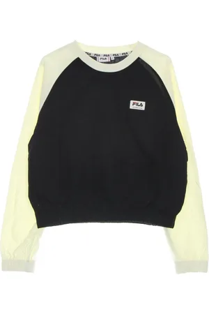 Fila Sweatshirts & Hoodies, Herr, XS, Bomull, Svart Raglan Lätt Sweatshirt Kvinnor