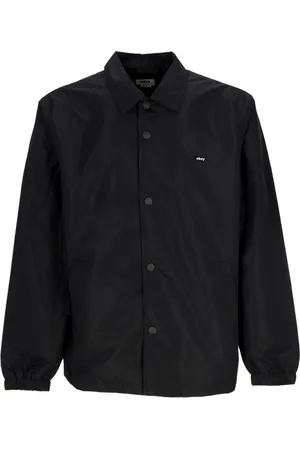 Obey Jacka, Herr, S, Bomull, Froggy Coach Jacket Svart