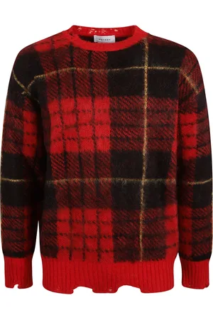 Alexander McQueen Stickade tröjor & koftor, Herr, L, Bomull, Oversize Crewneck Jumpers