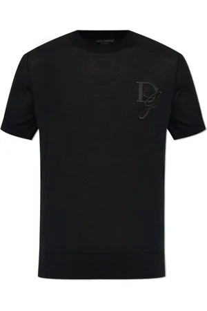 Dolce & Gabbana Stickade tröjor & koftor, Herr, M, Kashmir, Kashmirtröja med logotyp