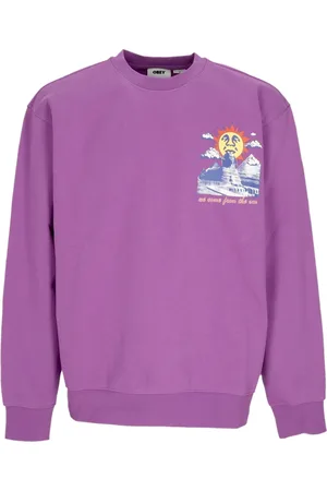 Obey Sweatshirts & Hoodies, Herr, S, Bomull, Lätt Crewneck Sweatshirt Vi Kommer Från Solen