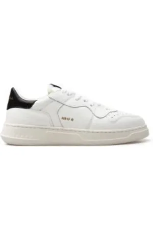 RUN OF Skor, Dam, 37 EU, Läder, Klassiska vita lädersneakers