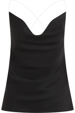 Y / PROJECT Topp, Dam, S, Polyester, Svart osynlig band glid topp