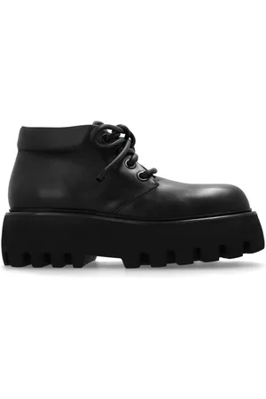 Alexander McQueen Skor, Herr, 42 EU, Läder, Läder Plattformsstövlar