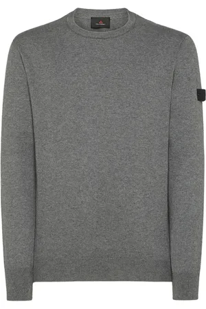 Peuterey Stickade tröjor & koftor, Herr, S, Grå Crewneck Tröja