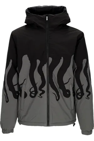 Octopus Jacka, Herr, XS, Polyester, Svart Lagersjacka med Huva
