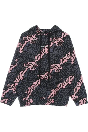 Vision Of Super Sweatshirts & Hoodies, Herr, S, Bomull, Leopard Hoodie Pink/Grey Lättvikts Sweatshirt
