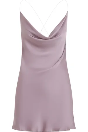 Y / PROJECT Klänning, Dam, S, Polyester, Mauve Osynlig Rem Slipklänning