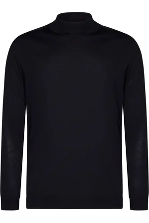 LOW BRAND Stickade tröjor & koftor, Herr, L, Midnight Merino Wool Turtleneck Sweater