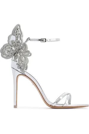 SOPHIA WEBSTER Skor, Dam, 39 EU, Silver Sandaler med Saw24018 Stil