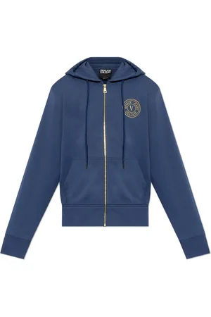 VERSACE Sweatshirts & Hoodies, Herr, M, Bomull, Dragkedja-sweatshirt