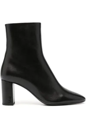 Saint Laurent Skor, Dam, 36 EU, Läder, Svarta Läder Ankelboots