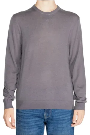 Armani Exchange Stickade tröjor & koftor, Herr, S, Grå Tröja Kollektion