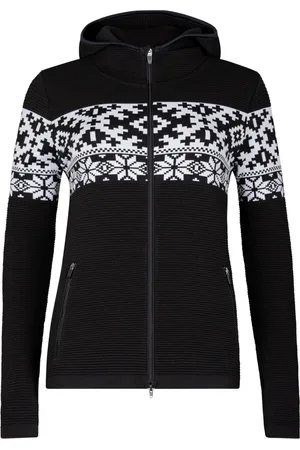 newland Sweatshirts & Hoodies, Dam, XS, Svart Vit Marianne Stilfull Modell