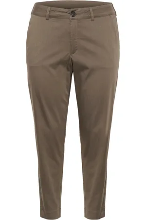 Kaffe Byxor, Dam, 3Xl, Brun Chino Byxor med Bred Midja