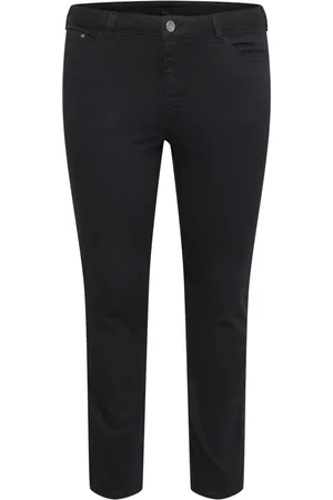 Kaffe Jeans, Dam, 2Xl, Denim, Smala Jeans Svart Djup
