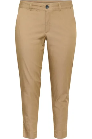 Kaffe Byxor, Dam, 3Xl, Chino Byxor med Bred Midja