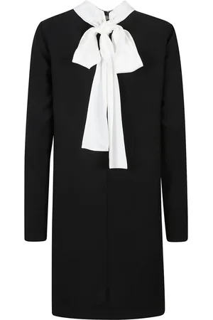 Nº21 Klänning, Dam, L, Polyester, Svart Polyester Klänning Tillverkad i Italien