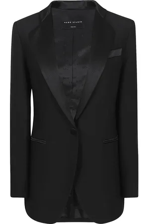 HEBE STUDIO Jacka, Dam, L, Polyester, Svart Polyesterjacka Tillverkad i Italien