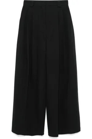Alexander Wang Byxor, Dam, S, Bomull, Svarta Wide-Leg Bomullsbyxor