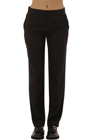 Twin-Set Byxor, Dam, XS, Polyester, Kaffe Choklad Kaffe Byxor