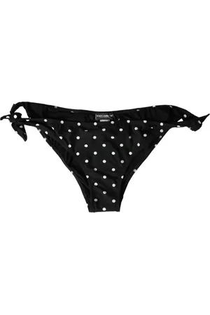 Dolce & Gabbana Badkläder, Dam, S, Läder, Polka Dot Bikini Bottom Badkläder