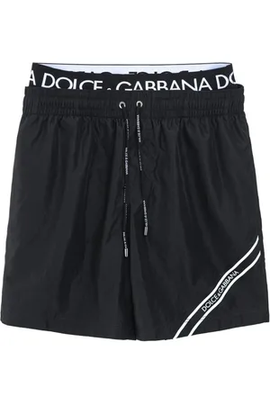 Dolce & Gabbana Badkläder, Herr, S, Läder, Modernt Svart Polyester Badkläder för Män