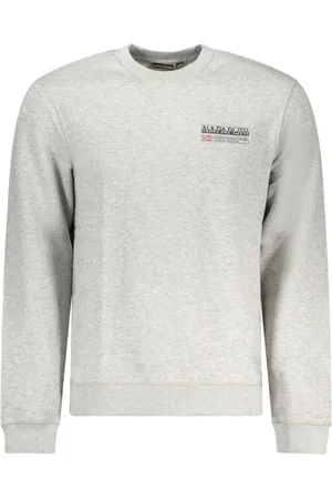 Napapijri Sweatshirts & Hoodies, Herr, 2Xl, Bomull, Grå Bomullströja