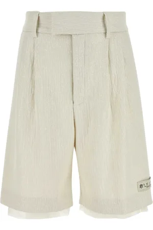AMIRI Shorts, Herr, S, Polyester, Stretch Bermuda Shorts i Elfenben Polyester