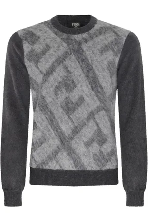 Fendi Stickade tröjor & koftor, Herr, M, Stilren Stickad Tröja