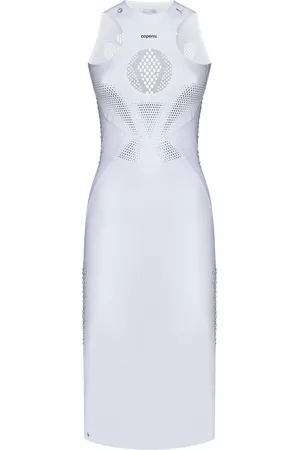 COPERNI Klänning, Dam, L, Nylon, Vit Midi-klänning med Cut-Out