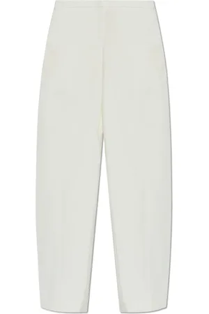 Jil Sander Byxor, Dam, XS, Bomull, Byxor med logotyp