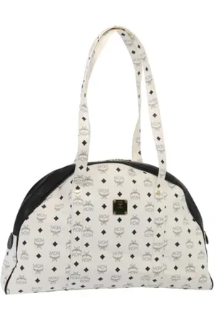 MCM Pre-owned, Dam, ONE Size, Pre-owned Canvas axelremsvskor
