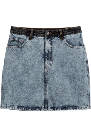 ROTATE Kjol, Dam, S, Denim, Mini Kjol i Trendig Stil