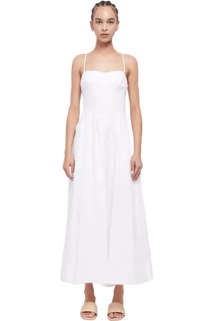 Simkhai Klänning, Dam, M, Bomull, Vit Kittiya Klänning Flared Midi Stil