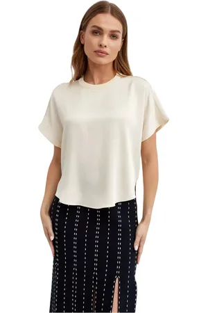Simkhai Topp, Dam, S, Polyester, Addy Dam T-shirt Kortärmad