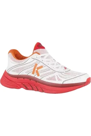 Kenzo Skor, Herr, 40 EU, Läder, Vita sneakers med röd sula
