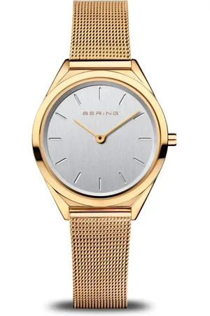 Bering Accessoarer, Dam, ONE Size, Unisex Klocka Ultra Slim 31 mm 3 ATM Safirglas Slim Design Milanese Armband 17031-334