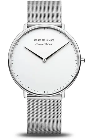 Bering Accessoarer, Herr, ONE Size, Herrklocka 15738-004 - Rostfritt Stål Kvartsur Silver Glänsande