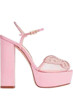 SOPHIA WEBSTER Skor, Dam, 40 EU, Läder, Rosa Fjäril Plattform Sandaler
