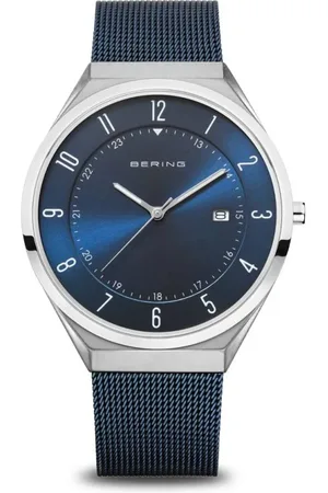 Bering Accessoarer, Herr, ONE Size, Herrklocka Ultra Slim 40 mm 3 ATM Safirglas Slim Design Milanese Armband 18740-307