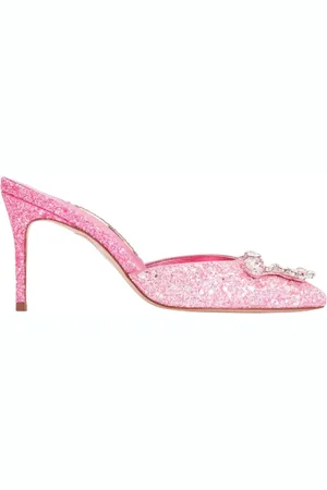 SOPHIA WEBSTER Skor, Dam, 38 EU, Läder, Rosa Kristallmules Margaux Stil