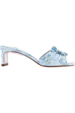 SOPHIA WEBSTER Skor, Dam, 40 EU, Läder, Blommig Satin Mules med Kristallspänne